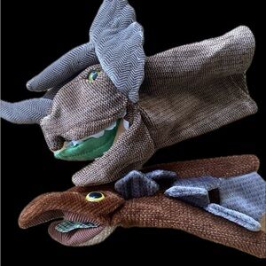 2  Dinosaur Hand Puppets
